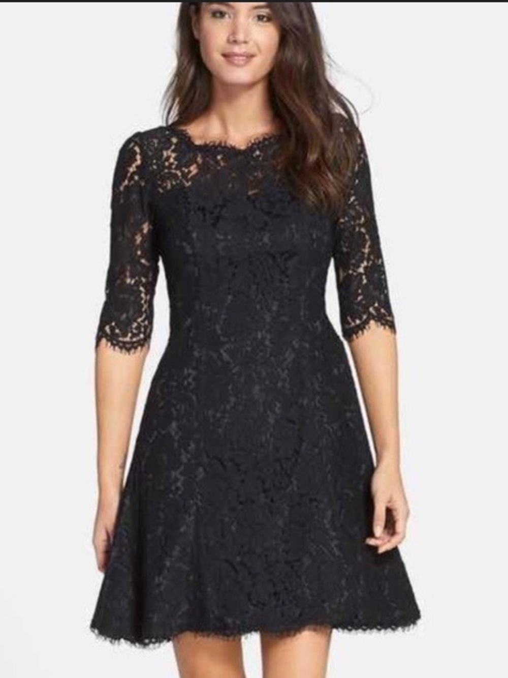 Eliza J Lace Cocktail Midi Dress